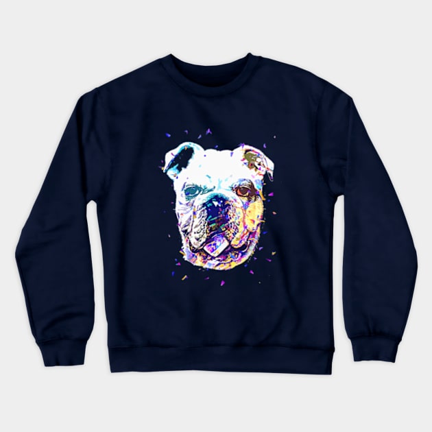 Buldog Face Pop Art Crewneck Sweatshirt by FOURCORNER